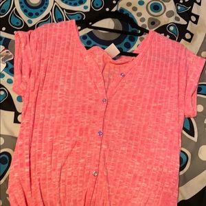 Pink button up